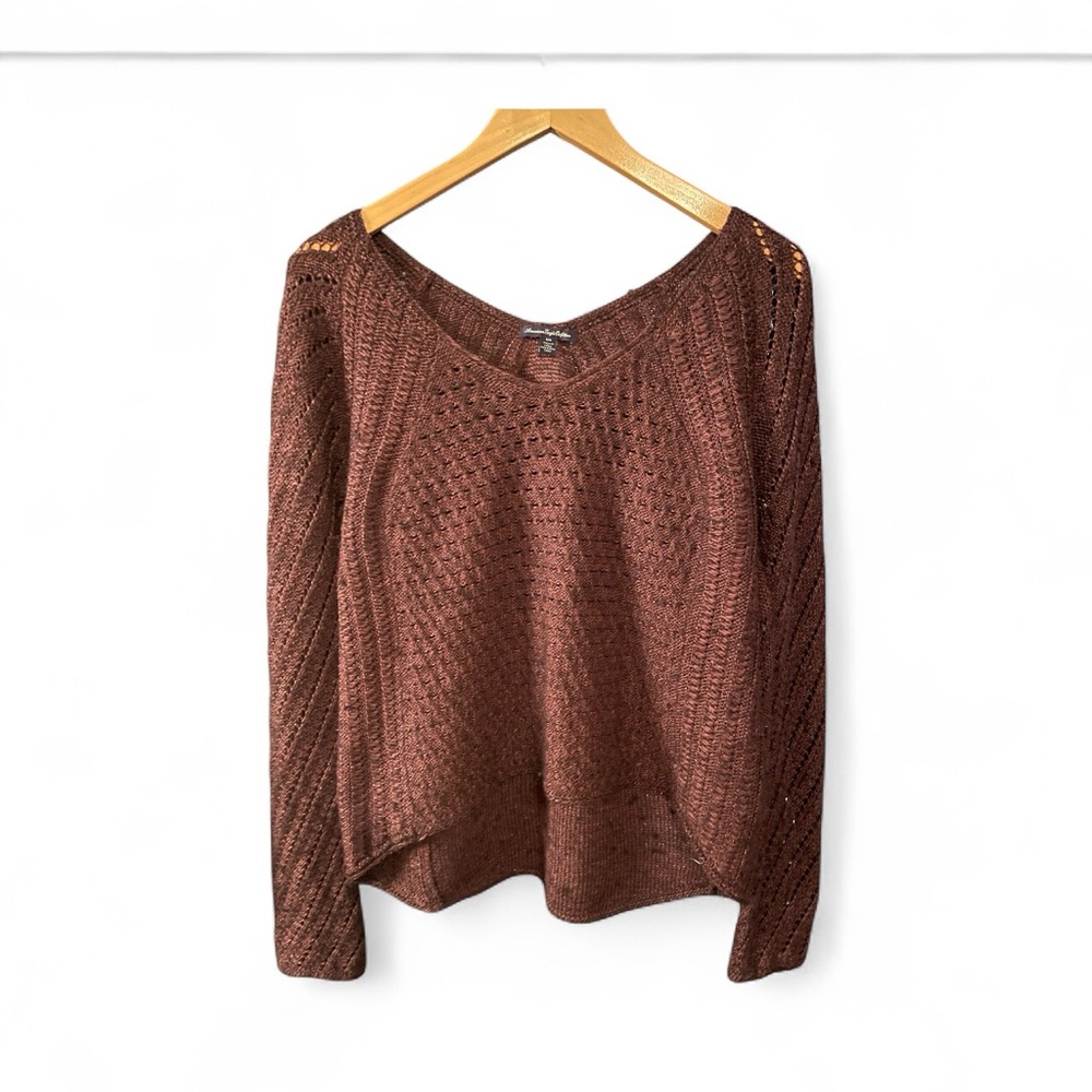AE Cozy Plum Knit Sweater - Picture 2 of 3